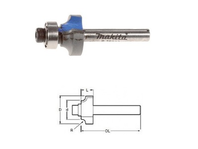 MAKITA P78916 frez wiertło do drewna R2 18,7 / 6mm