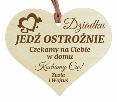 DZIEŃ BABCI DZIADKA PREZENT ZAWIESZKA DO AUTA