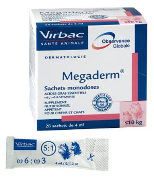 MEGADERM OMEGA 3 i 6 zdrowa skóra/sierśćPsa 28x4ml