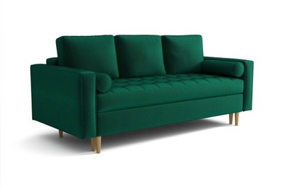 Kanapa sofa rozkładana styl skandynawski pikowana