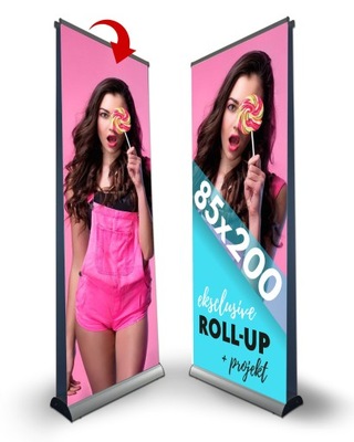 ROLL-UP DWUSTRONNY reklamowy 85x200cm PROJEKT