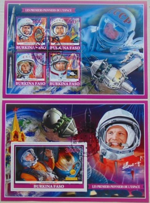 Kosmos Gagarin Titow Tiereszkowa ark.+bl #47149a-b