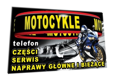 BANER 2x1 MOTOCYKLE SERWIS stojak części auto moto