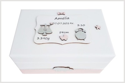 KUFEREK WSPOMNIEŃ PUDEŁKO WSPOMNIEŃ CHRZEST ROCZEK