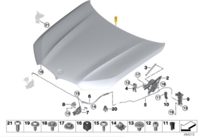 Капот bmw x5 g05 фото №1