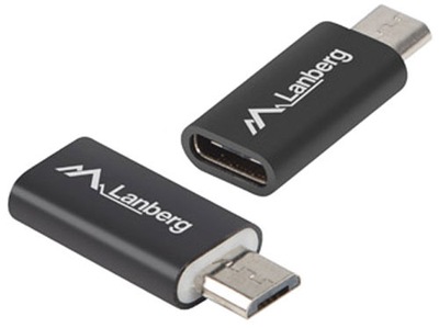 Adapter USB-C 2.0 - micro USB czarny LANBERG