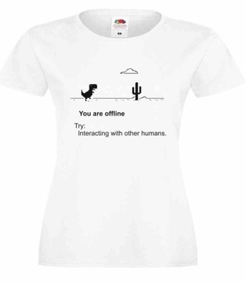 You are offline, google , T-shirt, koszulka,