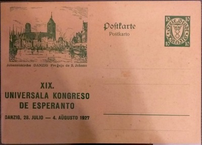 WMG. Kartka XIX Kongres Esperanto.