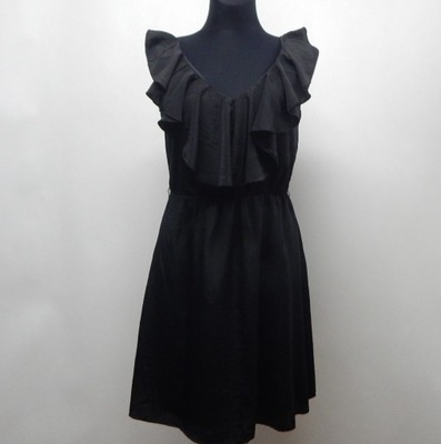 H&M sukienka mała czarna satyna 40/L