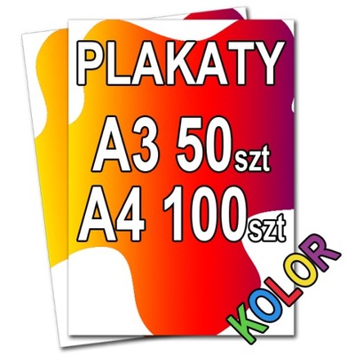 Plakaty A3 50szt lub a4 100szt 130g Plakat JAKOŚĆ