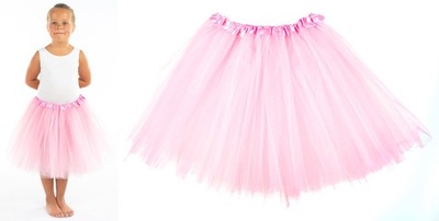 SPÓDNICZKA TUTU TIULOWA JASNY RÓŻ RÓŻOWA 40 CM