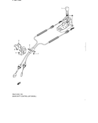 CABLE CAMBIOS DE TRANSMISIÓN SUZUKI SWIFT 1.3D  