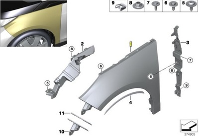 Bmw правый передний крыло i3 фото №1
