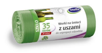 WORKI NA ŚMIECI do segregacji SZKŁO 35L-20szt