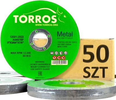 Rezné kotúče na kov 125x1 Torros,2 sezóny 22 série,2 50pcs