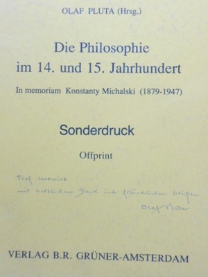 Die Philosophie im 14. und 15. Jahrhundert