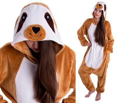 LENIWIEC PIŻAMA Kigurumi Onesie Przebranie 158