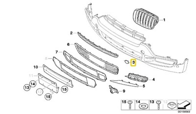 BMW X5 E70 AKLIDANGTIS HAKA DEŠINIOJI 7159590 OE 