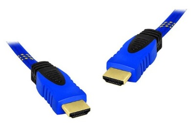 Kabel HDMI-HDMI v1.4 wtyk / wtyk 10m BLUE (1044a)