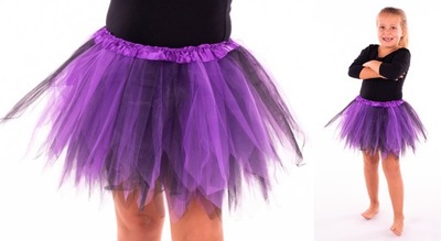 SPÓDNICZKA TIULOWA TUTU halloween fioletowa 110 cm