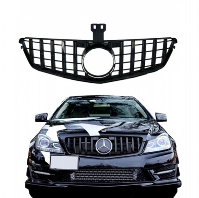 Решётка радиатора mercedes w204 07-14 look piano panamericana фото №1