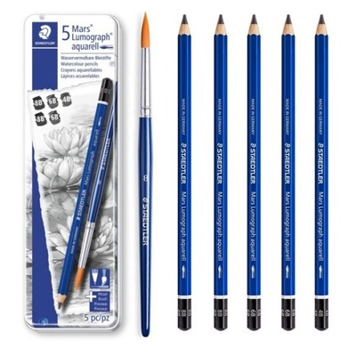 STAEDTLER Zestaw ołówków akwarelowych 5 szt pędzel