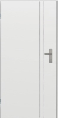 Drzwi zewnętrzne uniwersalne UA1 INOX białe 80L