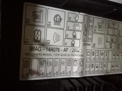 BLOQUE FUSIBLES FORD FOCUS MK1 98AG14A076AF  