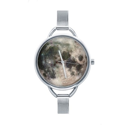 Zegarek KSIĘŻYC na bransolecie gwiazdy kosmos