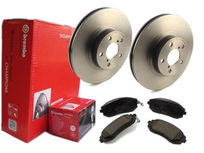 DISCOS + ZAPATAS BREMBO PARTE DELANTERA SUBARU FORESTER SG  