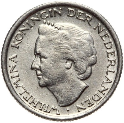 Holandia - Królowa Juliana - moneta - 10 Centów 1948 - Nikiel - RZADSZA !