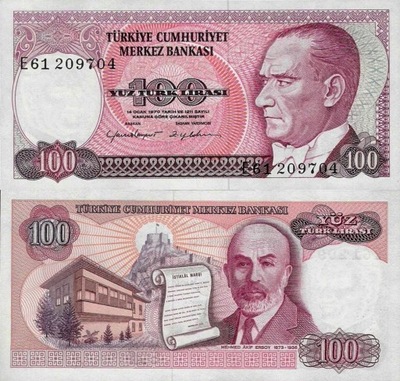 # TURCJA - 100 LIRA - 1970 - P-194 - UNC