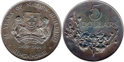SINGAPUR 5$ 1984
