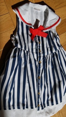 Sukienka angielska LINDEX marynarska r. 86