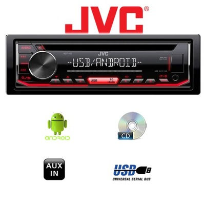 JVC KD-T402 РАДИО USB MP3 AUX FLAC ŚWIETNA CENA
