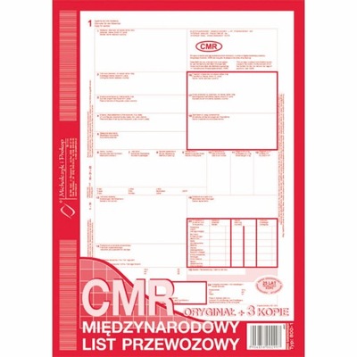 List przewozowy CMR Mipro A4 oryg.+4 kopie 800-2