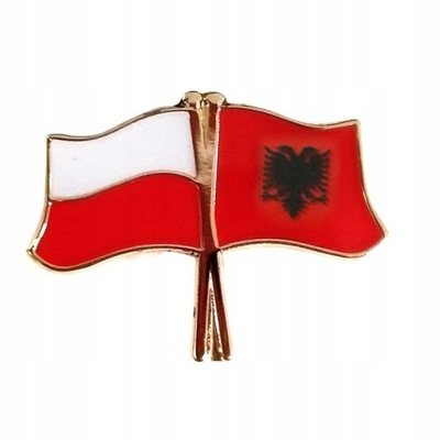 Przypinka wpinka flaga POLSKA-Albania