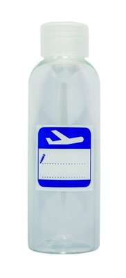 INTER-VION Butelka buteleczka zakręcana 100 ml do samolotu na kosmetyki