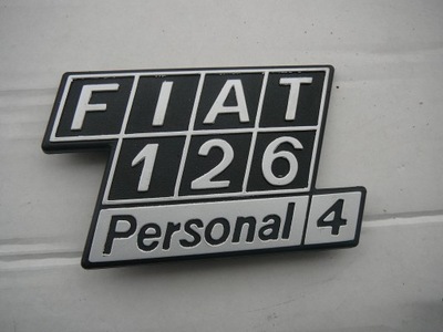 aluminiowy - chrom. emblemat - fiat 126