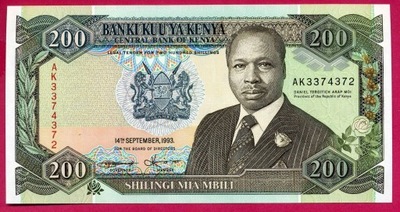 KENIA KENYA 200 Shillingi 1993 P-29e UNC