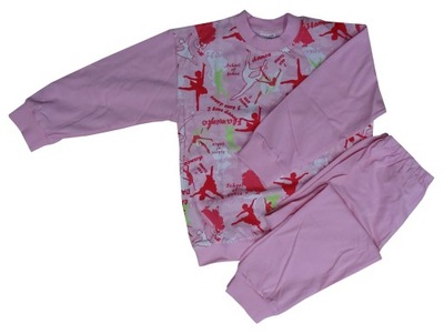 Piżama dziecięca ze ściągaczami-bawełn 140