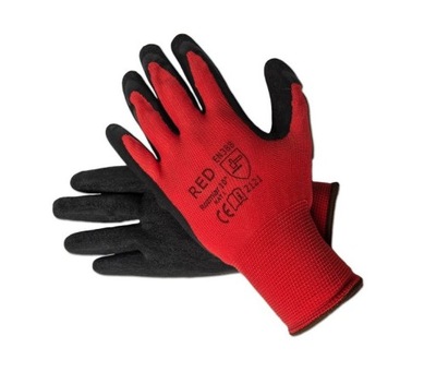 Rękawice czerwono-czarne, rozmiar 10