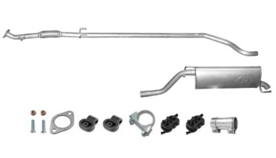 Fiat grande punto 1.3 mjtd 55kw 2005-2007 труба середня + гасник кінцевий фото №1