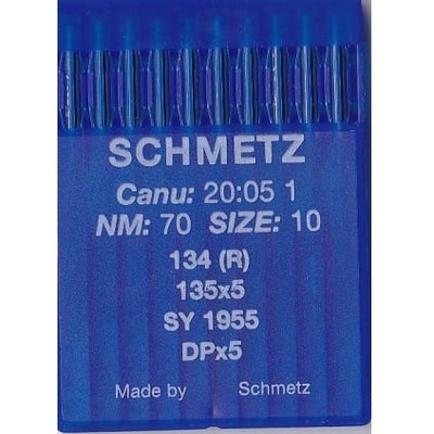 Igły do szycia maszynowego mocne Schmetz DPx5 / 135x5 rozmiar 70 - 10 szt.