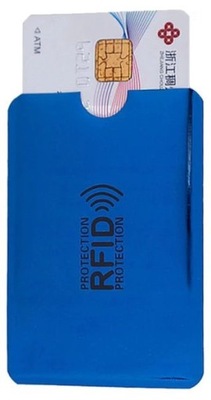 Etui antykradzieżowe RFID na kartę niebieski kolor