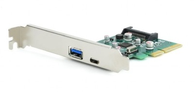 Kontroler USB 3.1 2 PORTY Typu A C PCI-EX 4x Lowpr