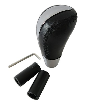 Ручка переключения передач рычаг кожа хром uniwersa фото №1