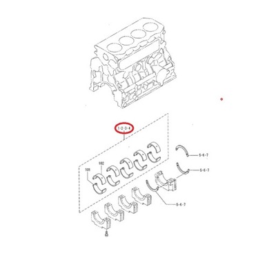 PIEZAS INSERTADAS MAESTRO 0.50 ORIGINAL MITSUBISHI MOTOR S4S  