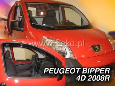 DEFLECTORES VENTANAS LATERALES PEUGEOT PEZO BIPPER 2007-...  