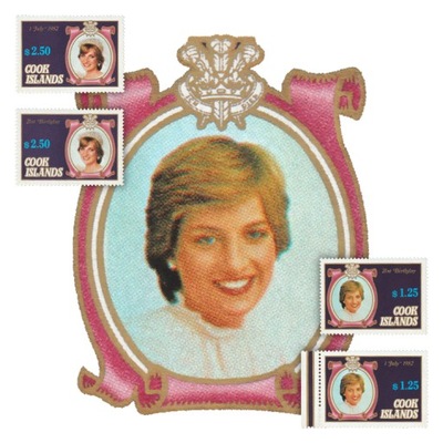 Wyspy Cooka Księżna Diana 21 Urodziny Seria** 1982
